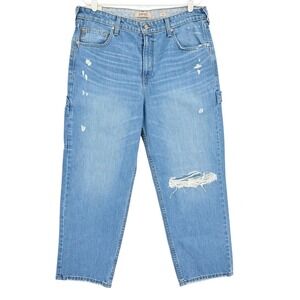 Ariat REAL Denim Tomboy Carpenter Relaxed Straight Jeans Distressed Size 32R NWT